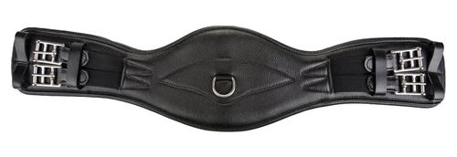 Flex Rider Curve Leather Dressage Girth - Black
