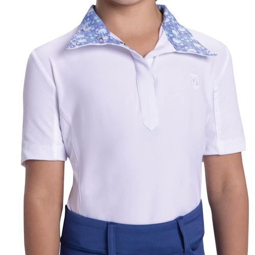 Romfh Kids' Sarah Short Sleeve Show Shirt - White/Very Peri LillyBits