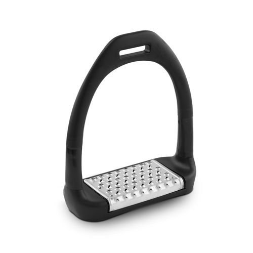 Royal Rider Perfect Flex Stirrups - Black/Black/Stainless Steel Pad