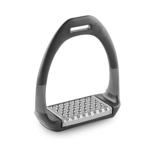 Royal Rider Sport Flex Stirrups - Grey/Grey/Stainless Steel Pad