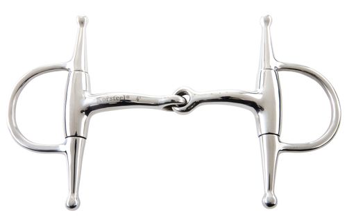 JP Korsteel Stainless Steel Jointed Full Cheek Snaffle Bit II