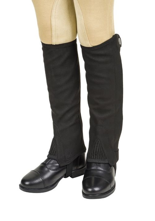 Lettia Kids' Suede Half Chaps - Black