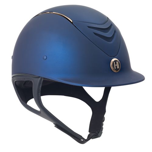 OVERSTOCK: One K MIPS CCS Helmet - Large Long Oval - Navy Matte/Rose Gold