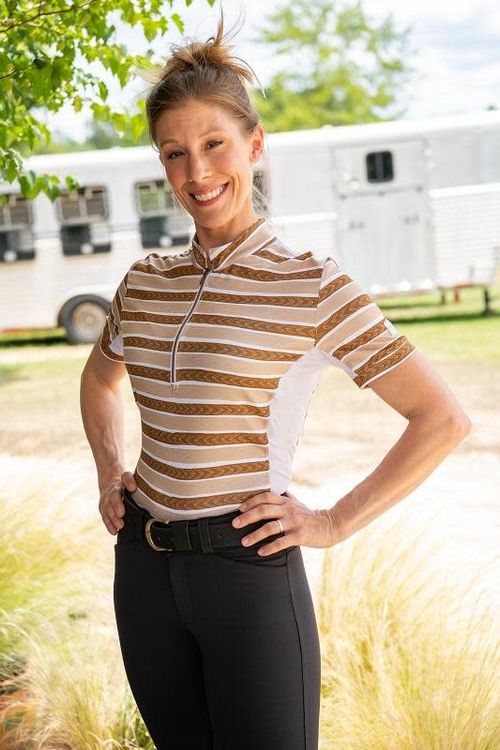READY TO SHIP: FITS Women's Cool Breeze II Short Sleeve Shirt - X Small - Buckskin Reins