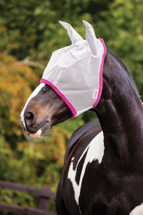 READY TO SHIP: Amigo Fly Mask - Small Pony - Silver/Purple