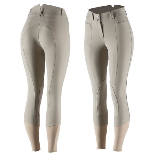 SALE RACK: Horze Women's Angelina Knee Patch Breeches - EU 36/US 24 - Tan