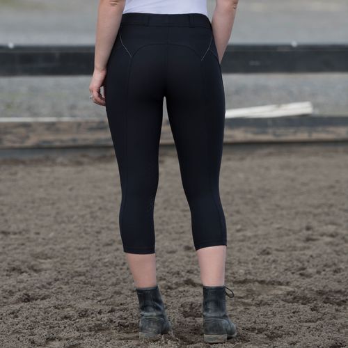 SALE RACK: Irideon Women's Issential Capriole Capri Knee Patch Tights - Small - Black