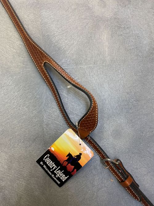 Western Rawhide Tool Strap One Ear Headstall - Chestnut