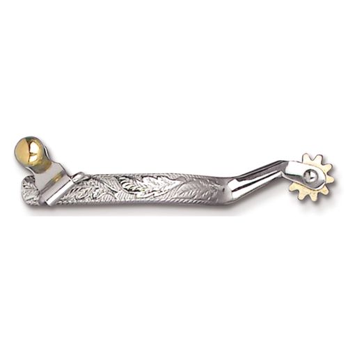 Toklat 1/2" Engraved Band Western Spur - Stainless Steel