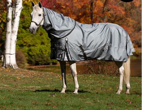 Equinavia Thunder360 Detachable Neck Mid Weight Turnout Blanket 200g - Pewter Gray