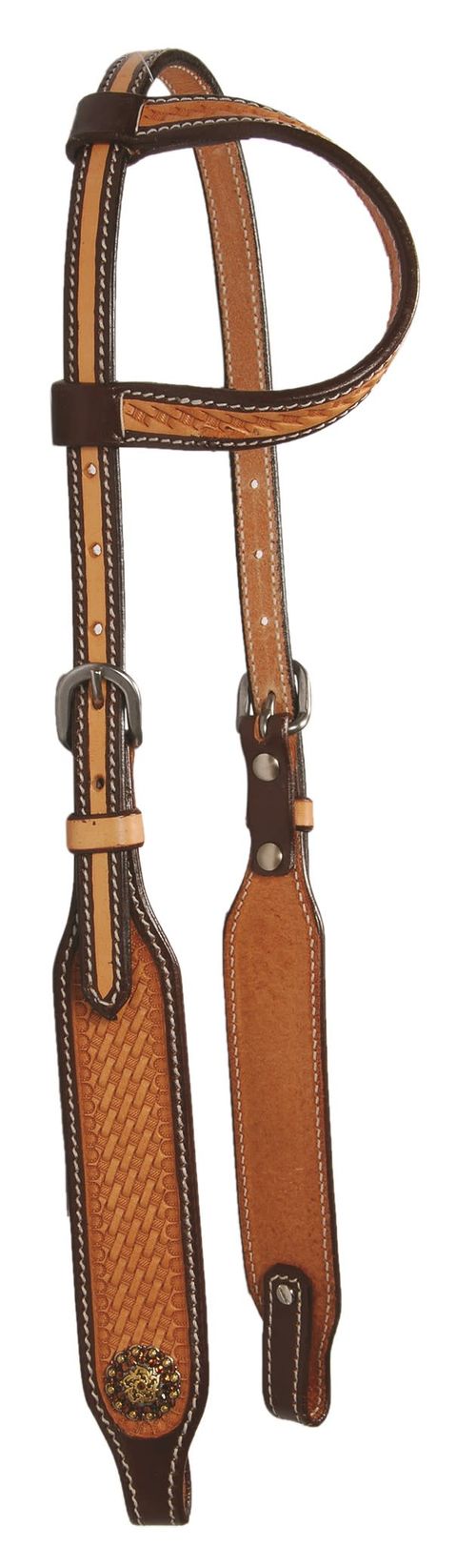 Western Rawhide Country Legend Basket Two Ear Headstall - Two Tone