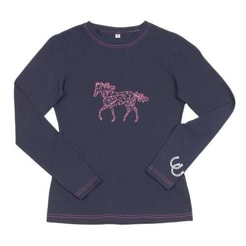 Equistar Kids' Long Sleeve Graphic Tee - Midnight