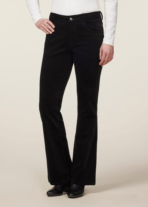 EQL Women's Soft Stretch Corduroy Bootcut Pants - Black
