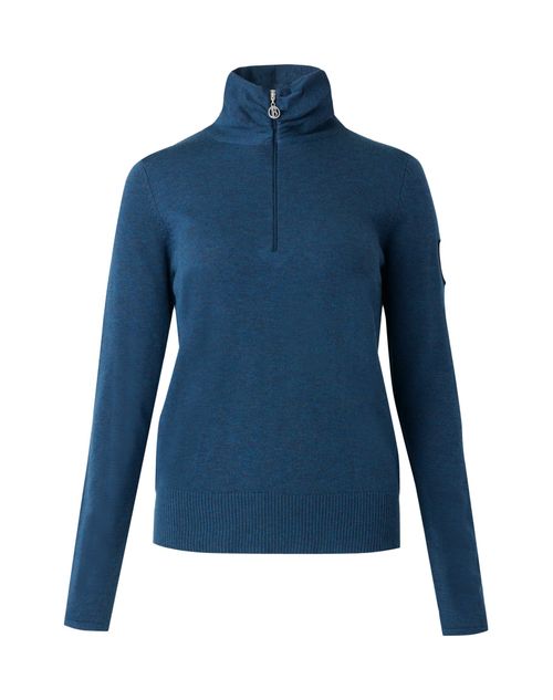 B Vertigo Women's Athena Merino Half Zip Sweater - Reflecting Pond