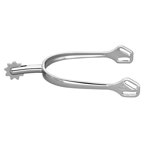 Herm Sprenger Ultra Fit 40mm Round End 9pt Rowel Spurs - Stainless Steel