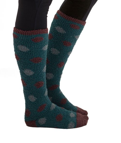READY TO SHIP: Horseware Softie Socks - 36 - Galactic Teal Spot