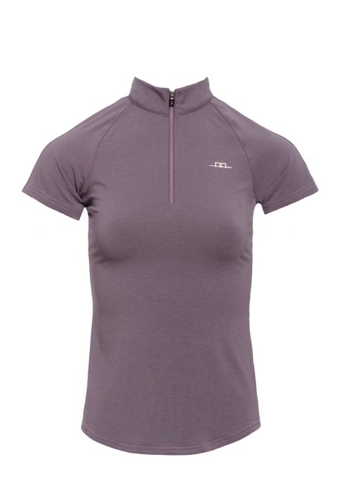READY TO SHIP: Horseware Women's CleanCool Half Zip Short Sleeve Top - Small - Antique Plum