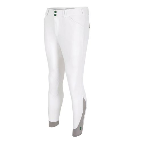 BARN BUSTER: Tredstep Men's Verde Knee Patches Breeches - 38 Long - White