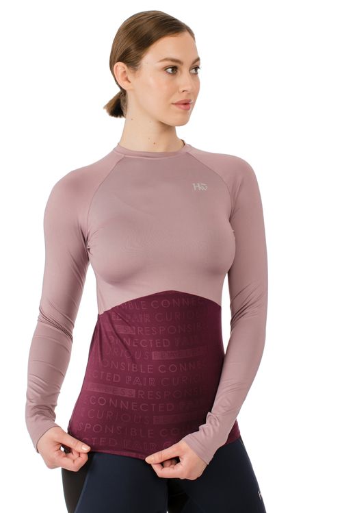 READY TO SHIP: Horseware Women's Jade Crewneck Tech Baselayer - Large - Elderberry/Purple