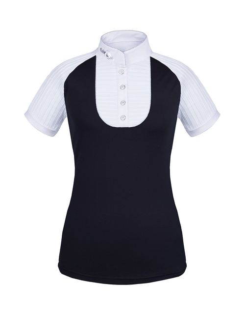 READY TO SHIP: Fair Play Women's Justine Short Sleeve Compeition Shirt - EU 36/US 6 - Black/White
