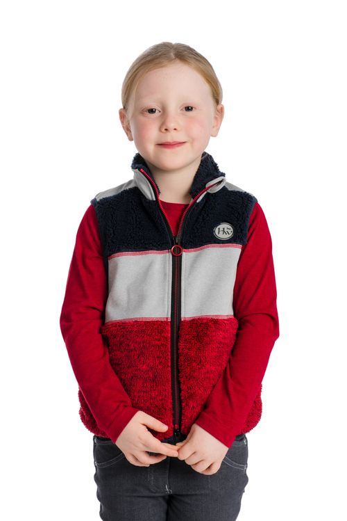 READY TO SHIP: Horseware Kids' Sherpa Vest - 11-12 years - Red/Grey/Navy