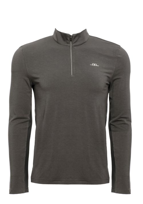 READY TO SHIP: Alessandro Albanese Men's Cleancool Half Zip Long Sleeve Shirt - Medium - Grey