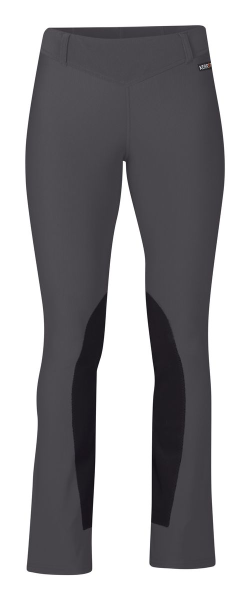 Kerrits Women's Microcord Extended Knee Patch Bootcut Tights - Cinder