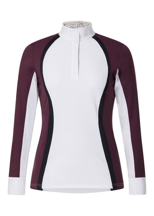 Kerrits Women's Affinity Long Sleeve Show Shirt - Vineyard/Filigree Horse