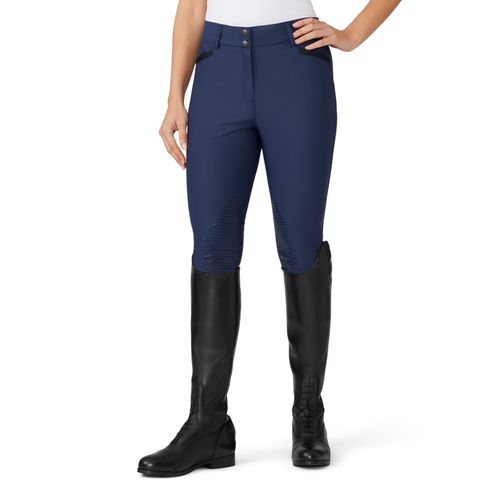 Ovation Women's Elegance Dynamic Knee Patch Breeches - Indigo Navy