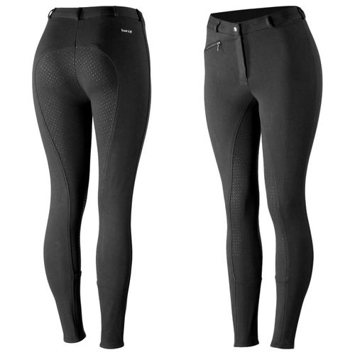 BARN BUSTER: Horze Women's Active Full Seat Breeches - EU 40/US 28 - Black