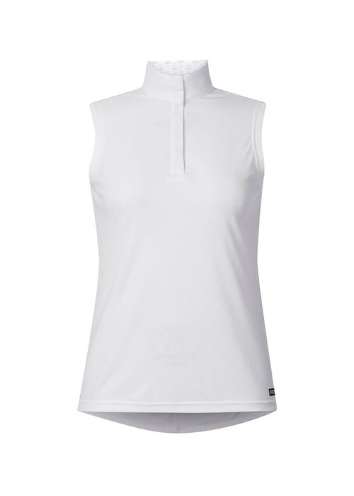 Kerrits Women's Encore Sleeveless Show Shirt - White/Bit Of Luck