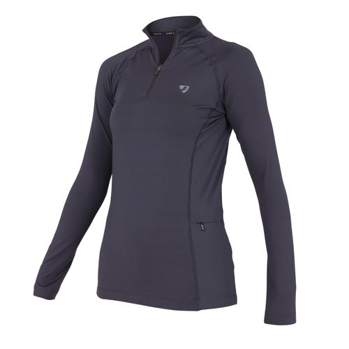 Shires Aubrion Women's Revive Long Sleeve Base Layer Sun Shirt - Black