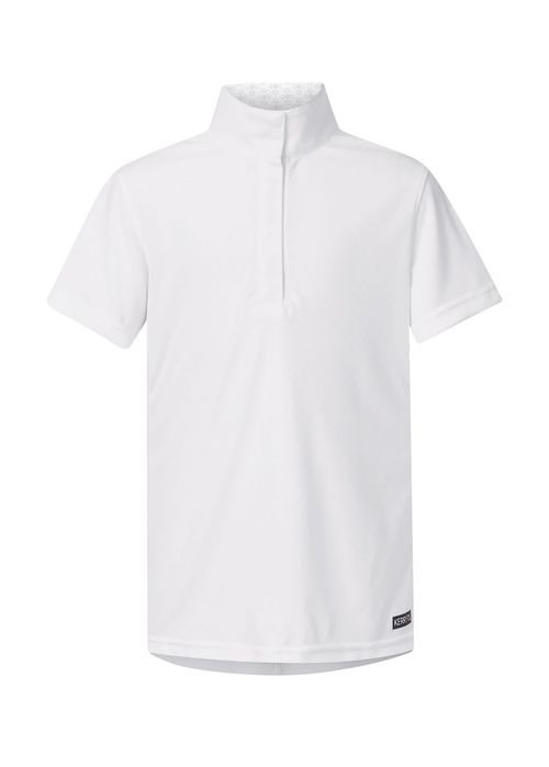 Kerrits Kids' Encore Short Sleeve Show Shirt - White/Bit Of Luck
