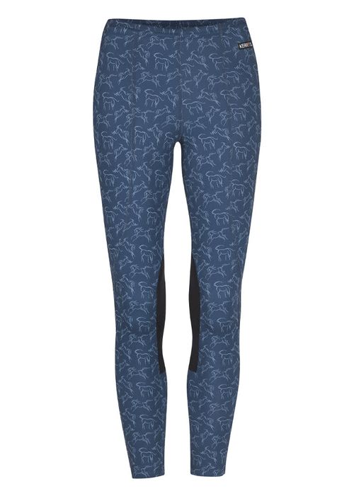 Kerrits Kids' Knee Patch Performance Tights - Admiral Winter Whinnies