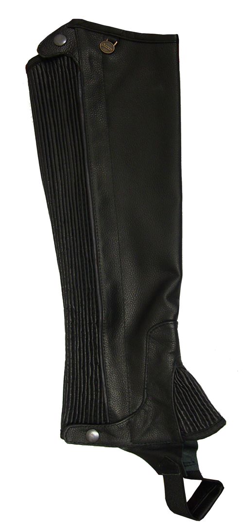 SALE RACK: Ovation Kids' Pro Topgrain Half Chaps - 12-14 - Black