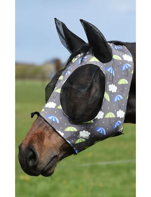 Weatherbeeta Deluxe Stretch Bug Eye Saver w/Ears - Umbrella Print