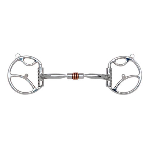 Myler Western Dee w/Hooks Copper Roller Comfort Snaffle MB 03