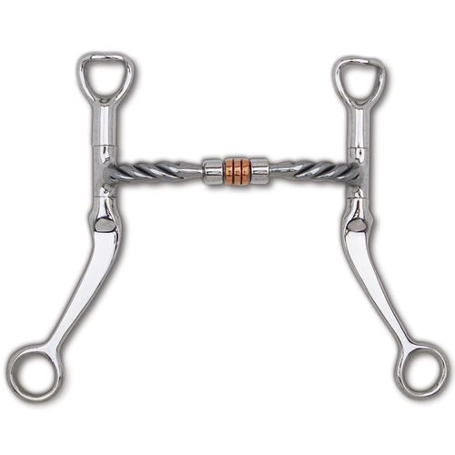 Myler 7" Flat Shank Twisted Comfort Snaffle w/Copper Roller MB 03T