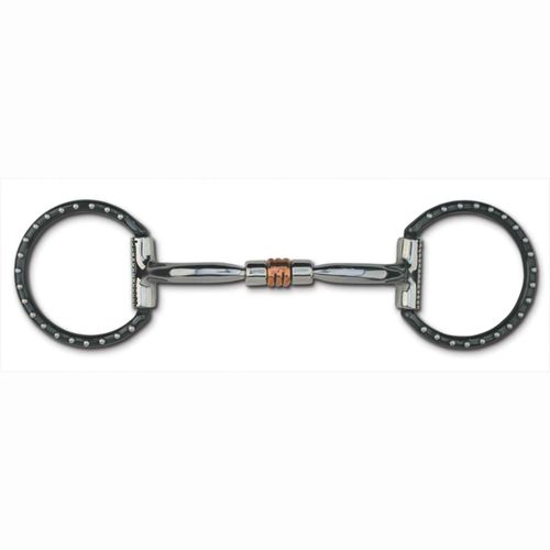 Myler Black Steel Western Dee Comfort Snaffle w/Copper Roller MB 03