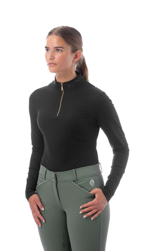 Equinavia Women's Alexandra Ribbed Training Shirt - Black