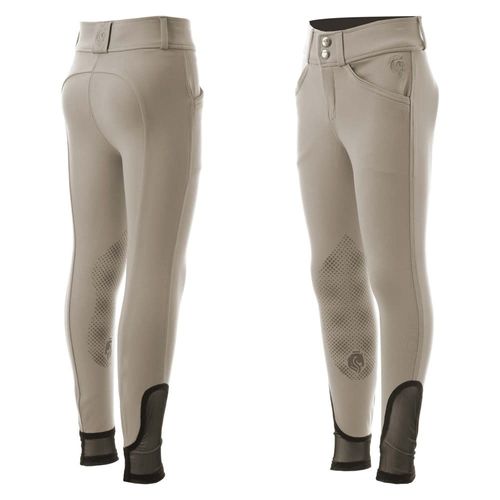 Equinavia Kids' Greta Silicone Knee Patch Breeches - Tan/Tan