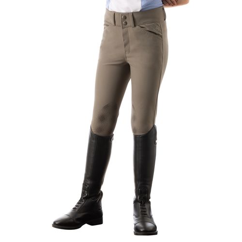 Equinavia Kids' Tuva Knee Patch Breeches - Sage Olive