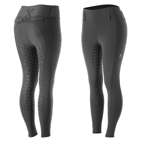 Equinavia Women's Inga Fusion Full Grip Tights - Carbon Gray