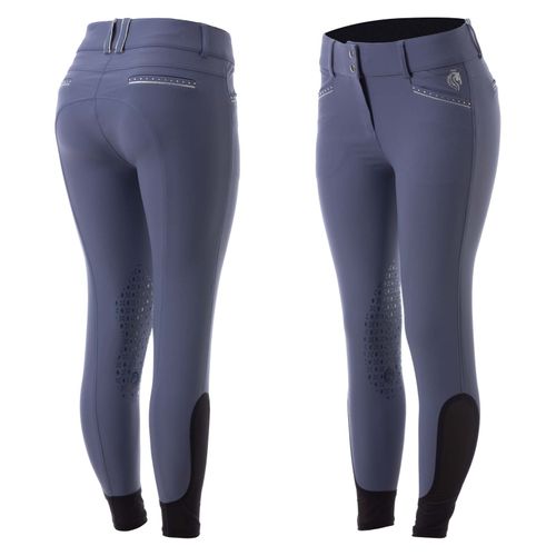 Equinavia Women's Victoria Silicone Knee Patch Breeches - Twilight Blue