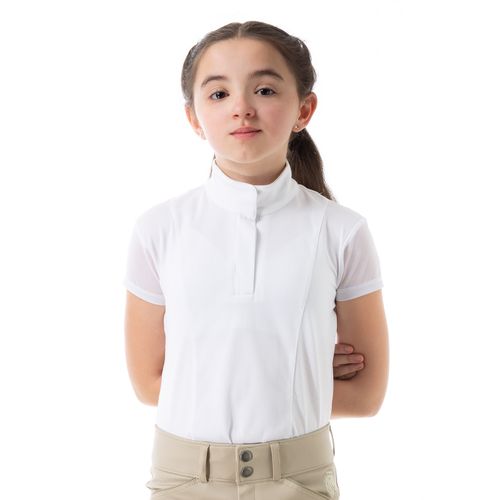 Equinavia Kids' Charlotte Short Sleeve Show Shirt - White