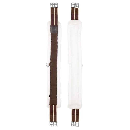 Equinavia Valkyrie Ultra Fleece Girth - Ivory White/Brown