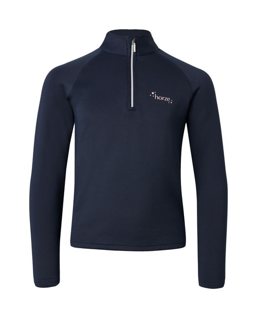 Horze Kids' Issi Technical Long Sleeved Shirt - Dark Navy