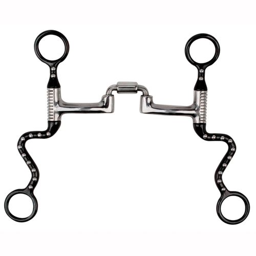 Myler Black Steel Seven Shank Correctional Low Port MB 27PB