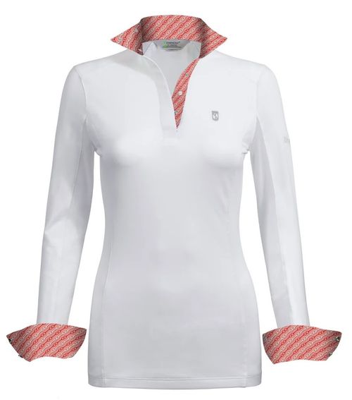 BARN BUSTER: Tredstep Kids' Symphony Paris Long Sleeve Jr Competition Shirt - Small - Coral Haze