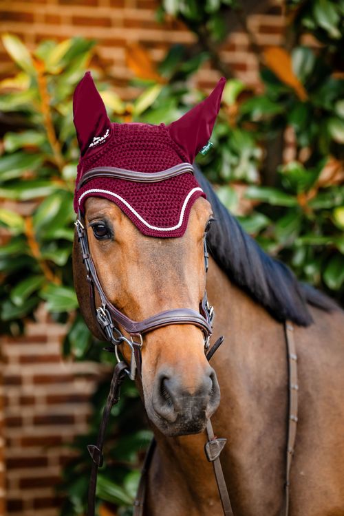 Horseware Signature Ear Net - Burgundy